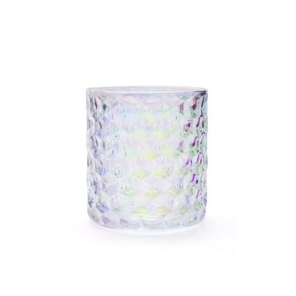 Buy SGS Textured Three Dimensional Glass Candle Holder at wholesale prices