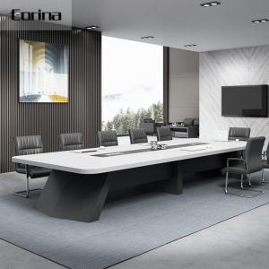 Solid Surface Meeting Room Conference Table Hygienic Antibacterial