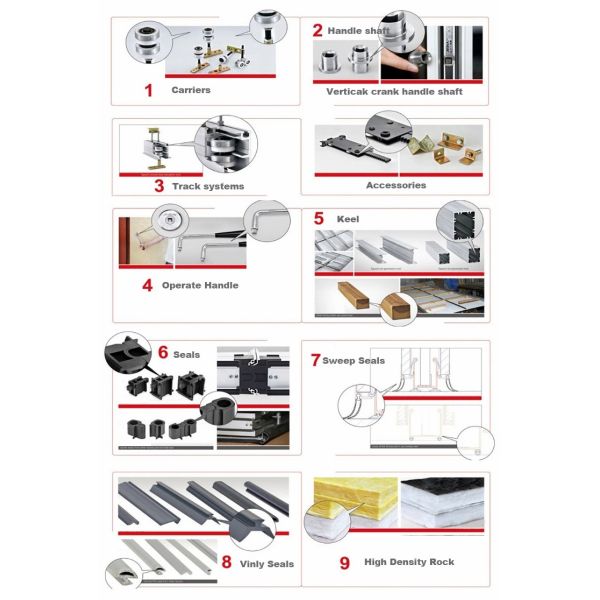 Soundproof Operable Partition Wall Sliding Walls Acoustic 100 mm