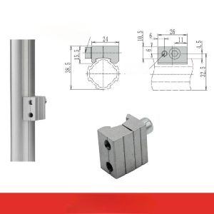 DYJ28-A20 Lightweight Silver Aluminum Lean Pipe Joint Streamline Assembly