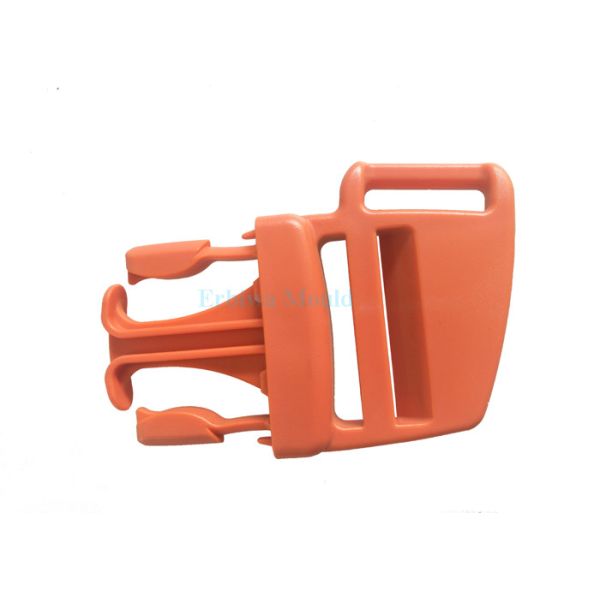 Orange Precision Injection Molding Plastic Strap Buckle For Backpack Belt / Bag Parts Accessories