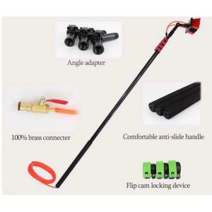 ISO9001 5.4m Black Carbon Fiber Solar Module Cleaning Brush