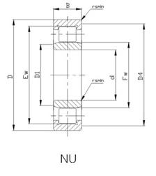 WD Precision Cylindrical Roller Bearings,NU2226E