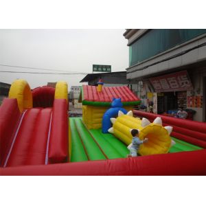 Interesting Inflatable Fun City Playground Bouncy House With Air Blower