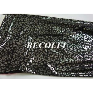 China Leopard Silver Foiling Sustainable Knit Activewear Fabric 4 Ways Stretch on sale