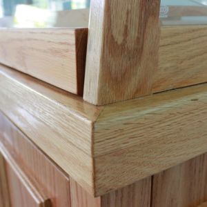 Bread Cake Shop Display Showcase Wood / Glass Material With Energy Saving LED