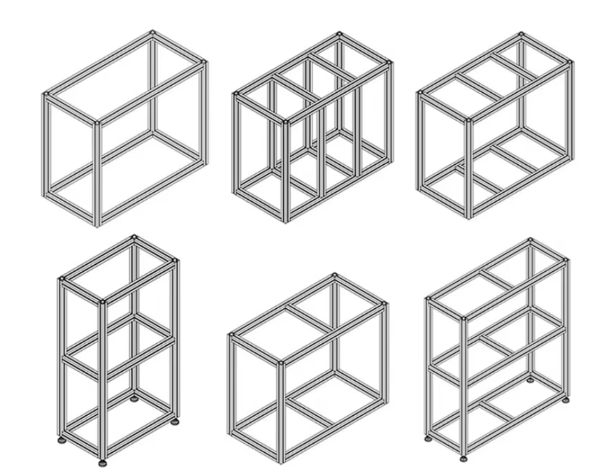 Custom Aluminum Profile Building Aquarium System Racks Frame Industry Aluminum Shelves Fish Tank Pool Stand Fish Display Tank Rack