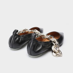 Personalized Process Chain Trim Office Lady Shoe Pointed Toe