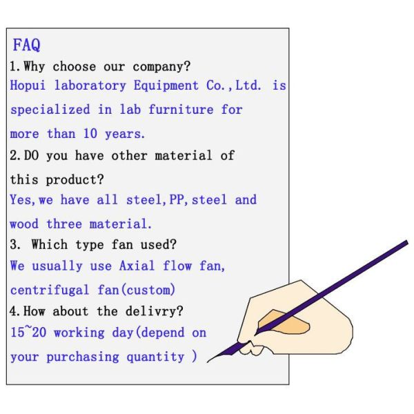 High Grade Polypropylene Fume Hood Temperature Resistance CE Approved