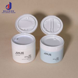 PP Body Lotion Cosmetic Bottle 200ml Cotton Pad Jar Set 120g Scrub Container