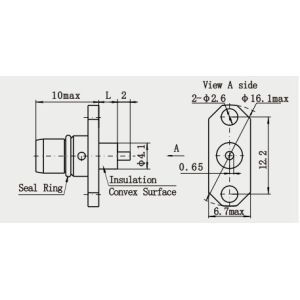 BMA Male Stainless Steel Housing 2-hole Flange RF Coaxial Connector
