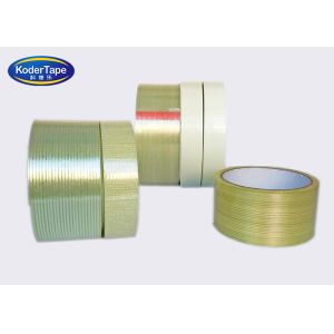 China Fiber Tape Backed Clear PET Film Reinforced 1.02M Width With Glass Fiber on sale