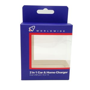 Cell Phone Charger Packaging Boxes , Biodegradable Power Bank Packaging Box