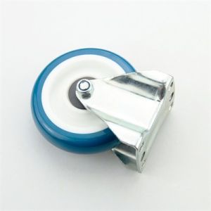 Suspension 4 Polyurethane Casters Blue PU Wheels For Trolley