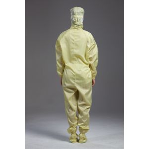 Food Processing Garment Resuable straight open zipper hooded coverall with socks