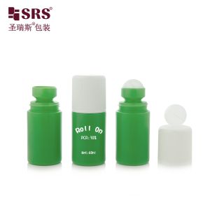 RPPC1-60ML White Bottle With Green Injection Double End CRC Cap Ribbed For