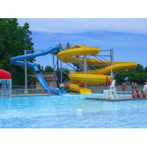 Children Swimming Pool Carnival Ride Fiberglass Water Slide