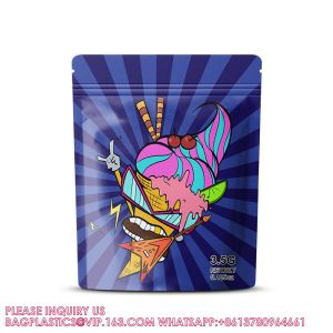 Customized Print Ice Cream 7.0g 14g Stand Up pouch bags 3.5g Snack Aluminum Foil