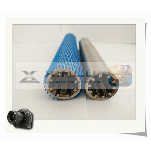 V Shape Wire Wrapped Screens Welded 316L SS Slotted Pipe 50 Micron 33mm Diameter