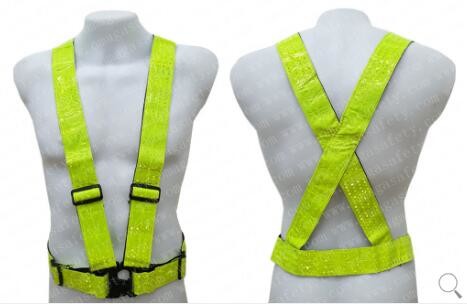 Buy Adjustable Reflective Waist Belt Fluorescent  Green Hi Vis Safety Belt at wholesale prices