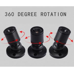 Modern Black Adjustable LED Spotlight With Color Temperature Options