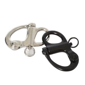 Quick Release Fixed Shackle Black Marine Hardware With Round Ring