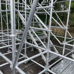 Hot Dip Galvanized Ringlock System Scaffolding For Industrial Architecture