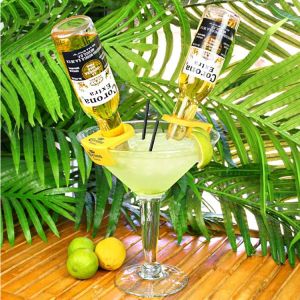 FDA Branded Wine Accessories Yellow CoronaRita Drink Clips For Slanted Margarita