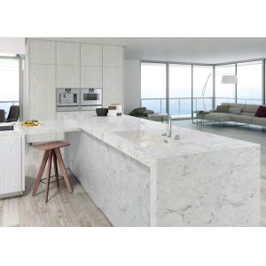 Marble Looking 15MM Calacatta Quartz Stone Home Design Materials