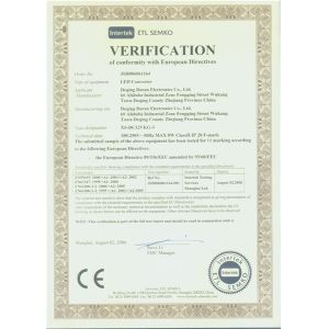 DEQING DARAN ELECTRONICS FACTORY Certifications