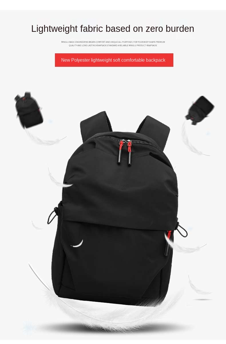 Wholesale custom logo men's and women's white backpack portable waterproof backpack fashion school bag