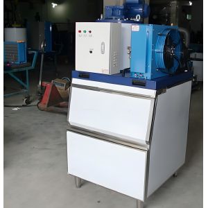 Quality 1 Ton Edible Ice Cube Production Machine With Screw Compressor / Castel Solenoid Valve for sale