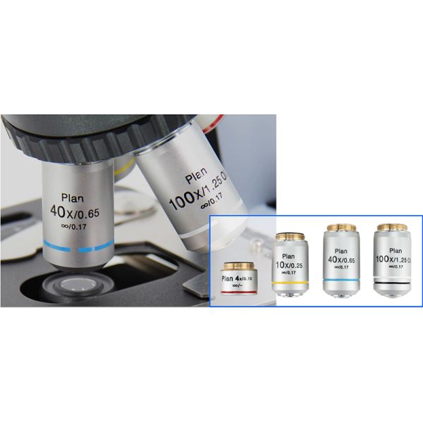 A12.1030-B Laboratory Binocular Compound Light Microscope 100x