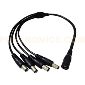 Buy DCS104 CCTV Four Way One Female to Four Male 12V DC Power Splitter Cable at wholesale prices