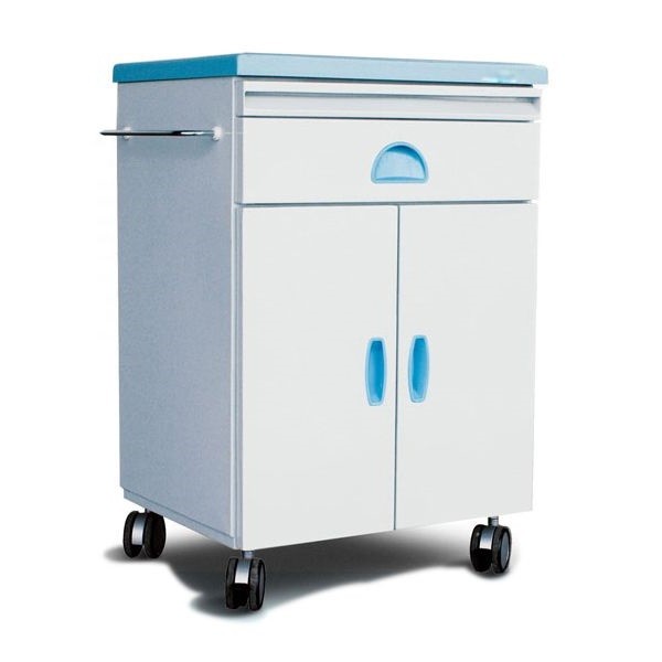 Buy ABS Pastic Movable Hospital Bedside Table Medical Drawers Cabinet at wholesale prices