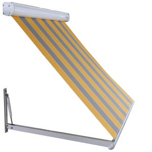 Aluminium Retractable Window Awnings Polyester Acrylic Drop Arm Awnings