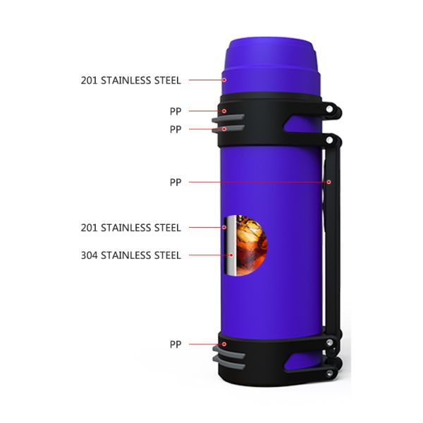 Thermos Vacuum Pot Flask 1 Litre And 2 Litre Double Stainless Steel