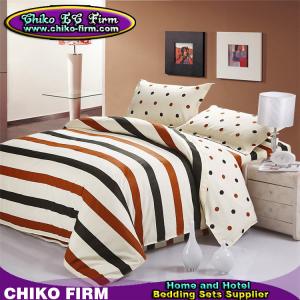 Quality CKMM026-CKMM030 100 Cotton Stripes and Dots Design Twin Full Queen King Size Duvet Cover Sets for sale