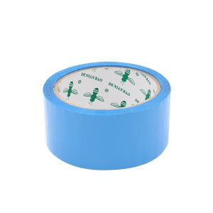 Sky Blue Custom Self Adhesive Logo Coloured Tape Bopp Carton Shipping
