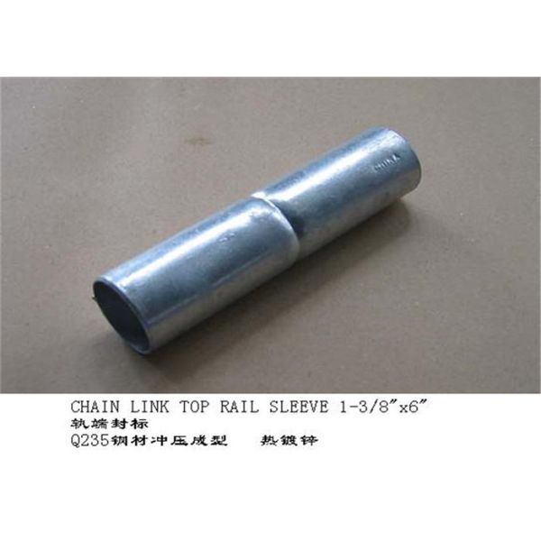 Hot Dipped Galvanized Chain Link Fence Parts And Accessories / Top Rail Sleeve