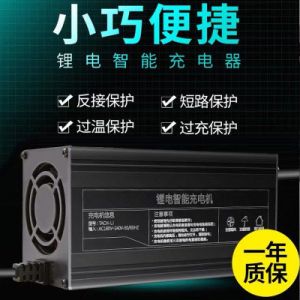 24V 12A Portable 18650 Lithium Ion Charger