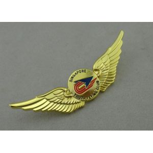 Soft Enamel Youth Flying Club Souvenir Badges With Gold Plating