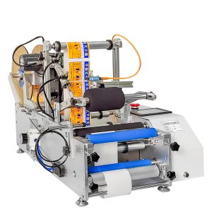Automatic Round Bottle Labeling Machine for Jars Cans 220V 0.5mm Accuracy