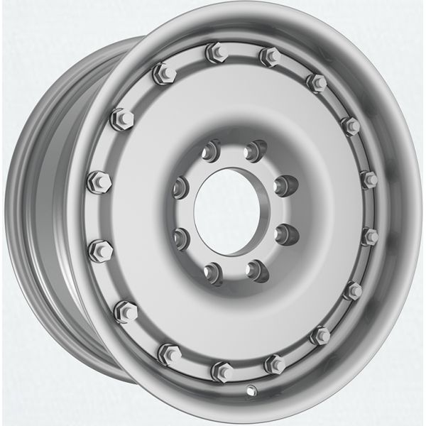 Silver 8.0Jx18 Inch 20 Inch 8x165.1 Heavy Duty 1800kg 2 Piece Bolted Military Army Truck Forged Wheel Rim
