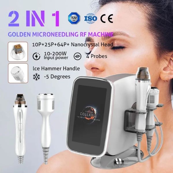 Portable Skin Tightening Fractional Rf Microneedle Machine Gold Micro Needle
