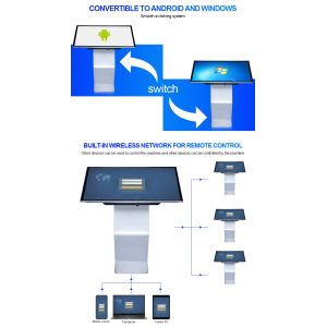 Qtenboard Custom Logo Mall Guide Luxury Cafe Kiosk Good Quality Moving Airport