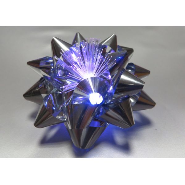 Colorful and Beautiful LED Ribbon Bow with self - adhesive sticker at the back