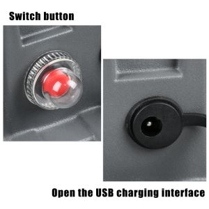 Remote Control Solar Work Light 6500K Portable LED Work Light 20000LM