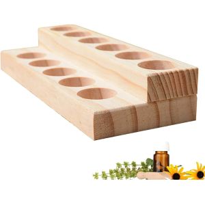Wholesale Wooden Presentation Display Rack Stand Holder for Essential Oils Home