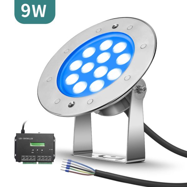 Buy DC24V 380LM Underwater Swimming Pool Lights 9W 24V SS316L RGB at wholesale prices